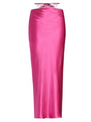 Длинная юбка со стразами Michael Lo Sordo розовая