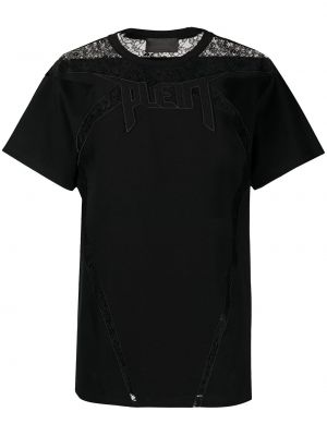 Spitzen t-shirt Philipp Plein schwarz