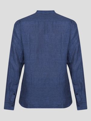 Синяя льняная рубашка Bogner