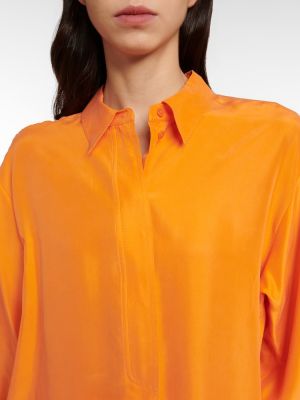 Hedvábná košile Dorothee Schumacher oranžová
