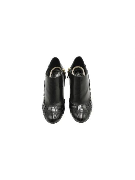Botas de agua de cuero retro Dior Vintage negro