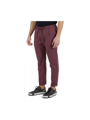 Pantalones chinos de viscosa Daniele Alessandrini violeta