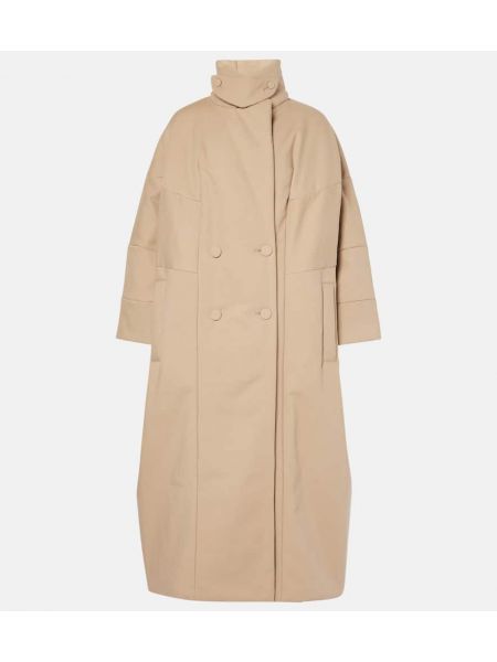 Lång kappa i bomull Dries Van Noten beige