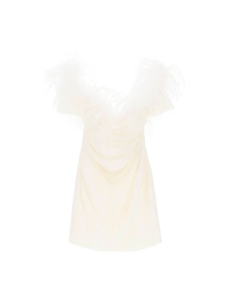 Sukienka mini w piórka Giuseppe Di Morabito biała