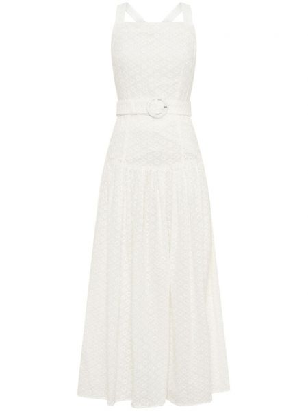 Βραδινό φόρεμα με δαντέλα Nicholas λευκό