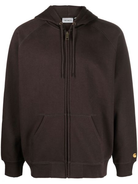 Bomull zip hettegenser Carhartt Wip brun