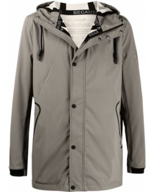 Пальто с капюшоном однобортное Ecoalf