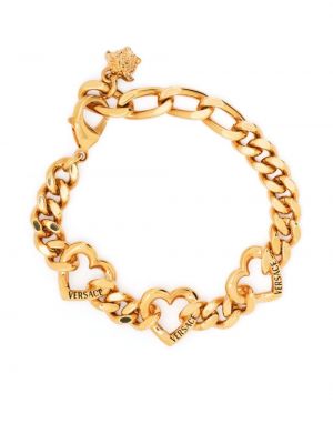 Bracelet de motif coeur Versace doré