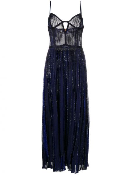 Вечерна рокля с пайети Missoni синьо