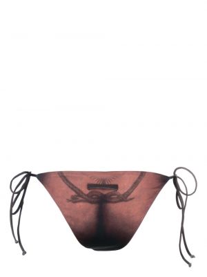 Bikini à imprimé Jean Paul Gaultier marron