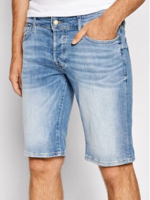 Shorts en jean slim Guess bleu