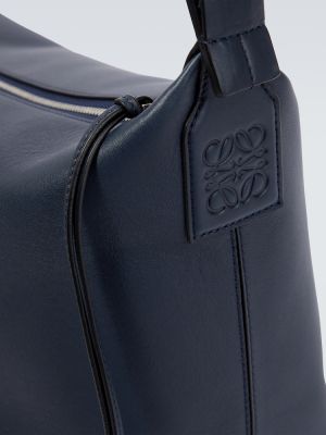 Kožená taška přes rameno Loewe modrá
