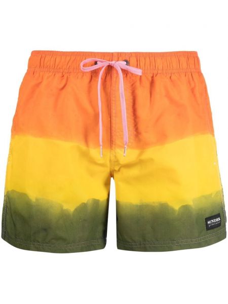 Kratke hlače s prijelazom boje Sundek narančasta