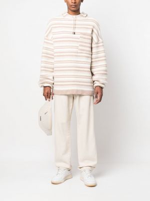 Hoodie à rayures en tricot oversize Jacquemus