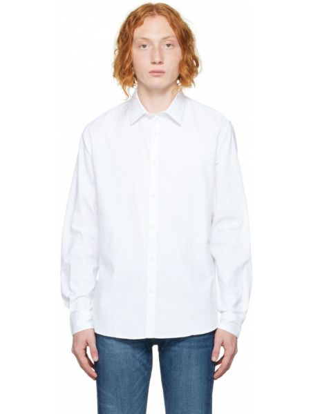 Белая рубашка на пуговицах Sunspel, White