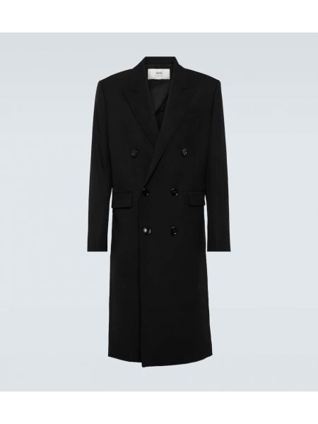 Manteau en laine Ami Paris noir