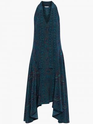 Wężowa sukienka midi z jedwabiu z printem Joie