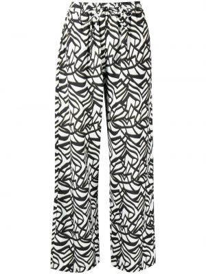 Pantaloni cu imagine cu imprimeu geometric cu croială lejeră Bambah
