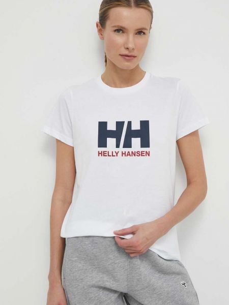 Bombažna majica Helly Hansen bela