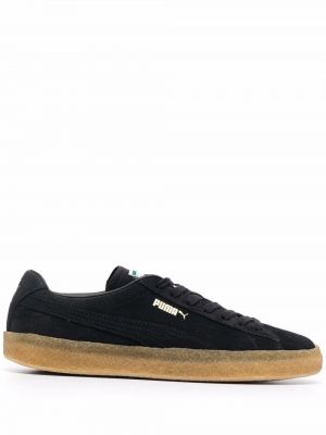 Semsket skinn lave joggesko Puma Suede svart