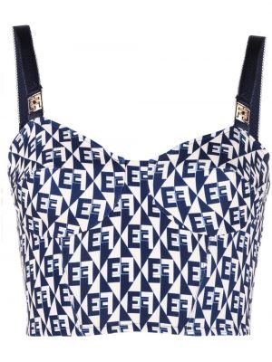 Crop top Elisabetta Franchi blå