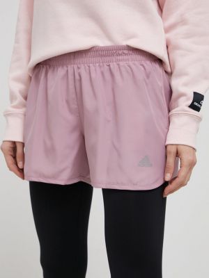 Kraťasy s vysokým pasem Adidas Performance růžové
