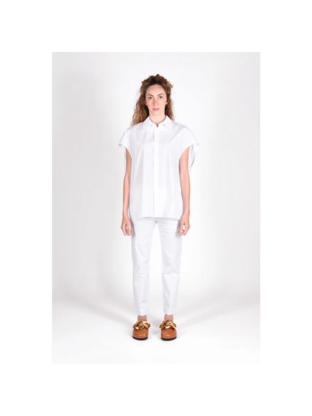 Koszula bawełniana casual Marni biała