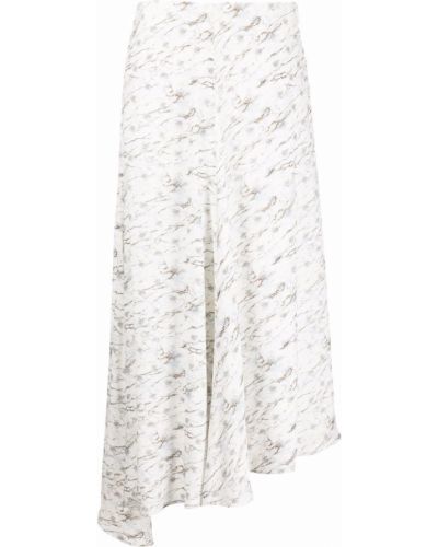 Falda con estampado abstracto Fendi blanco