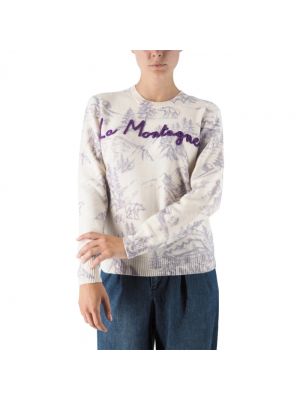Suéter con bordado Mc2 Saint Barth violeta