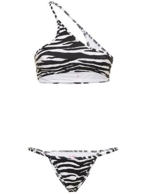 Bikini mit zebra-muster The Attico schwarz
