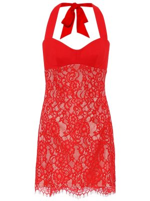 Mini vestido de encaje Rasario rojo