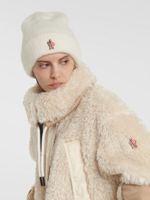 Bonnet en laine en alpaga Moncler Grenoble blanc