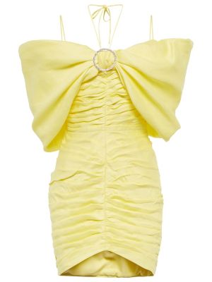 Sukienka z kokardką Rasario żółta