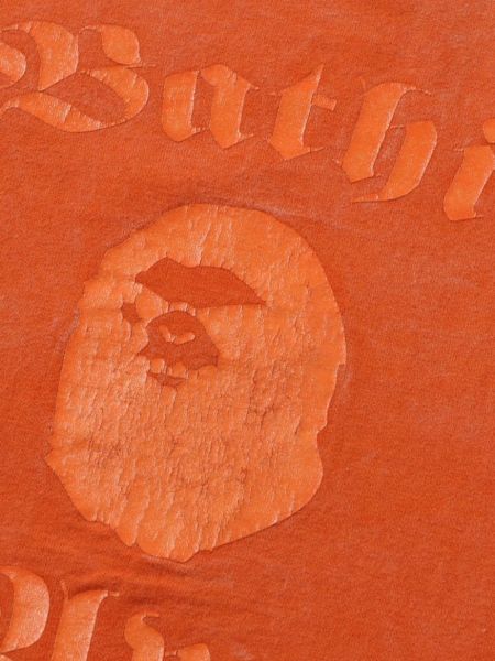 T-shirt en coton à imprimé A Bathing Ape® orange