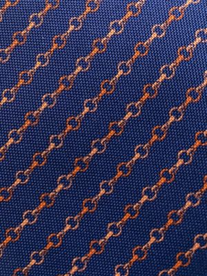 Zīda kaklasaite ar apdruku Church's zils