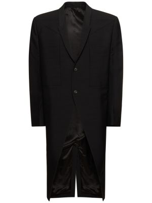 Manteau en laine Rick Owens noir