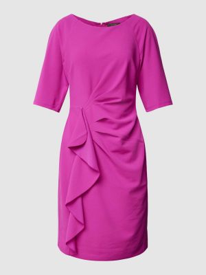 Różowa sukienka midi z falbankami Vera Mont