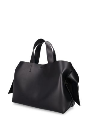 Δερμάτινη τσάντα shopper Acne Studios μαύρο