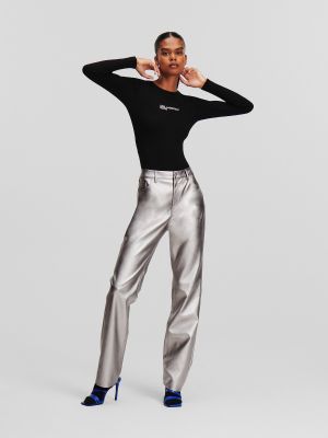 Παντελόνι Karl Lagerfeld Jeans μαύρο
