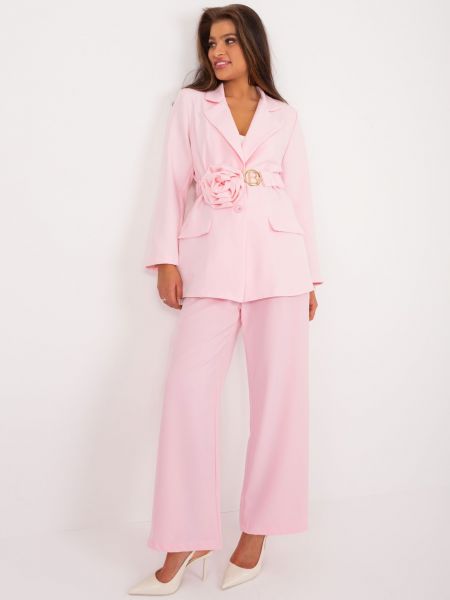 Φλοράλ μπλέιζερ Fashionhunters ροζ