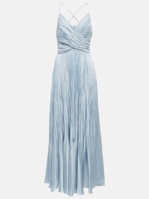 Midi šaty z polyesteru Jonathan Simkhai - modrá