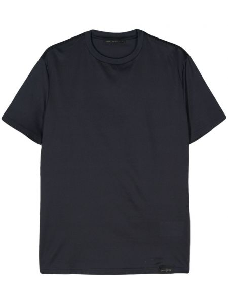 Βαμβακερή μπλούζα από ζέρσεϋ Low Brand μπλε