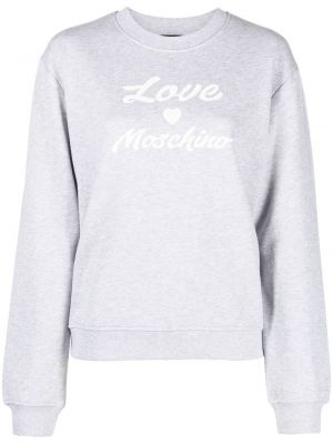 Rund hals sweatshirt Love Moschino grå