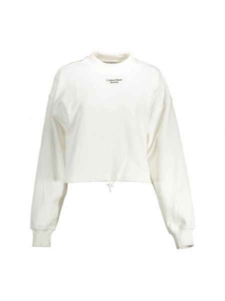 Sweatshirt mit stickerei Calvin Klein weiß