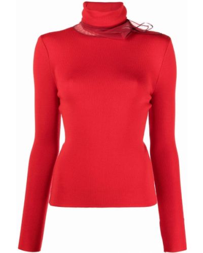 Jersey de cuello vuelto de tela jersey Y/project rojo