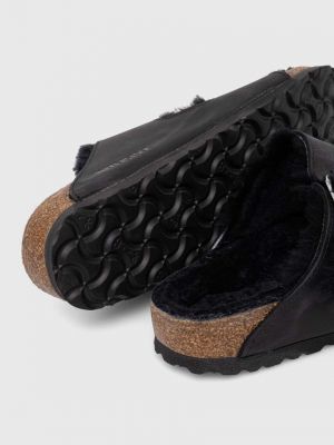 Kožené pantofle Birkenstock černé