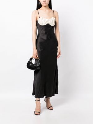 Saténové večerní šaty Rachel Gilbert černé