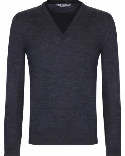 Шерстяной свитер Dolce &amp; Gabbana серый