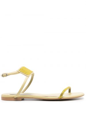 Sandale ohne absatz mit kristallen Stella Mccartney gelb