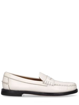 Pantofi loafer din piele Sebago alb